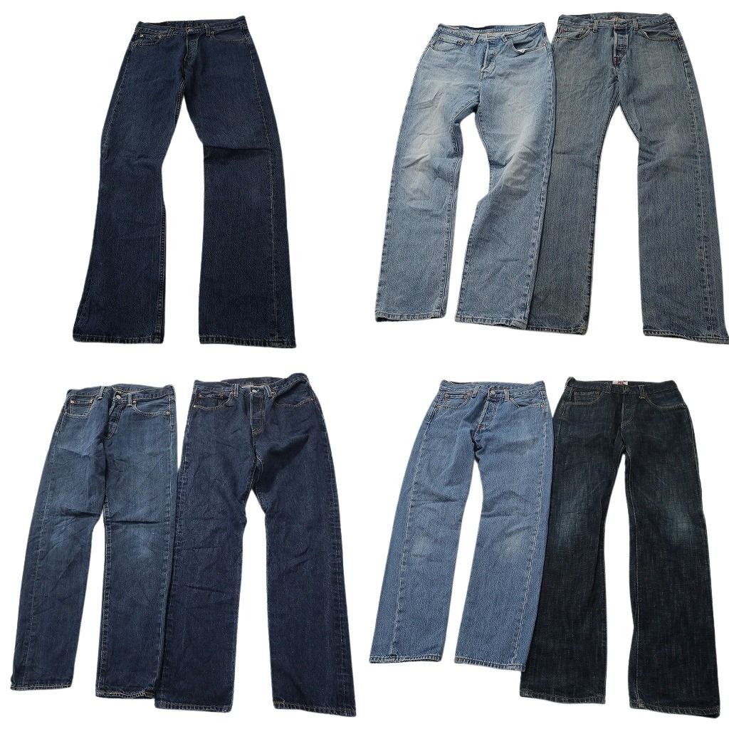 古着卸 まとめ売り リーバイス 501 デニムパンツ 7枚セット ( メンズ 29/30 ) ストレート　ボタンフライ 中古 古着 NF9765 13,814円