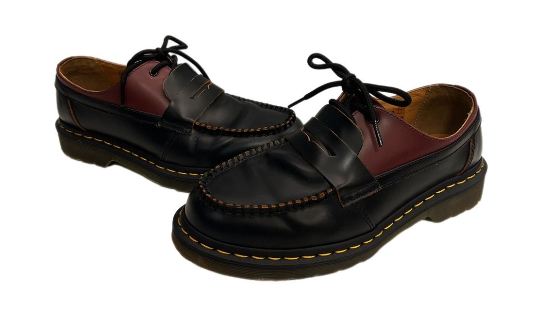 ドクターマーチン Dr.Martens ×MM6 1461 PENTON MASH UP エムエムシックス ペントン マッシュアップ 黒 ボルドー SH3WR0005 メンズ靴 デッキシューズ ブラック UK7 101sh-2781
