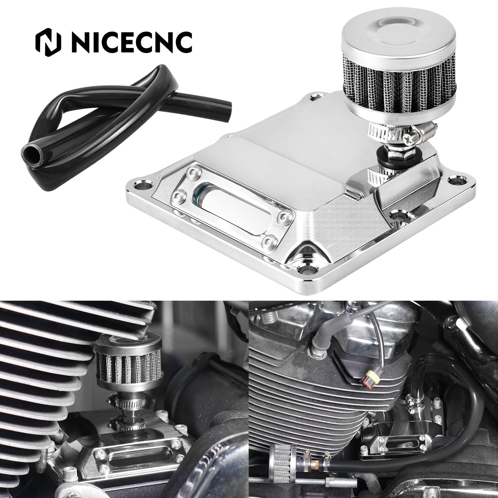 NICECNC ハーレー多車種対応 トランスミッショントップカバー 6061アルミ製 ロードキング/ストリートグライド/ロードグライド/ソフテイル他 2017〜2024 19,019円
