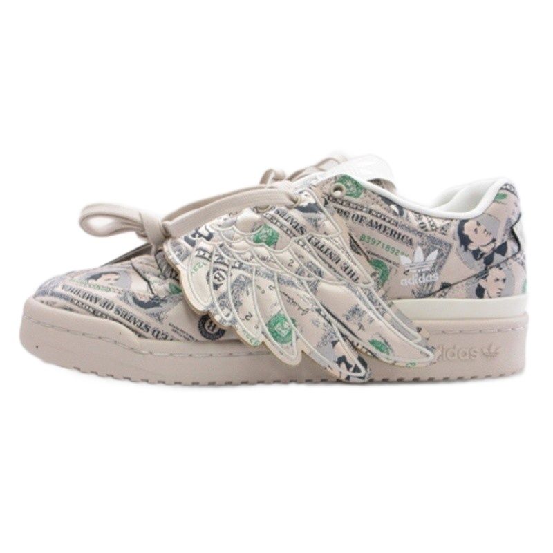 アディダス adidas JEREMY SCOTT FORUM MONEY LO スニーカー 総柄 27㎝ ■GY09 ☆AA★ GX6393