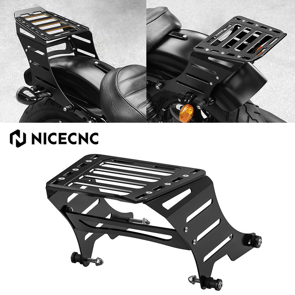 NICECNC ハーレースポーツスター883 XL883L 2005〜2009 アイアン883 XL883N 2009〜2014 スポーツスター1200 アイアン1200 XL1200NS対応 リアラゲッジラック