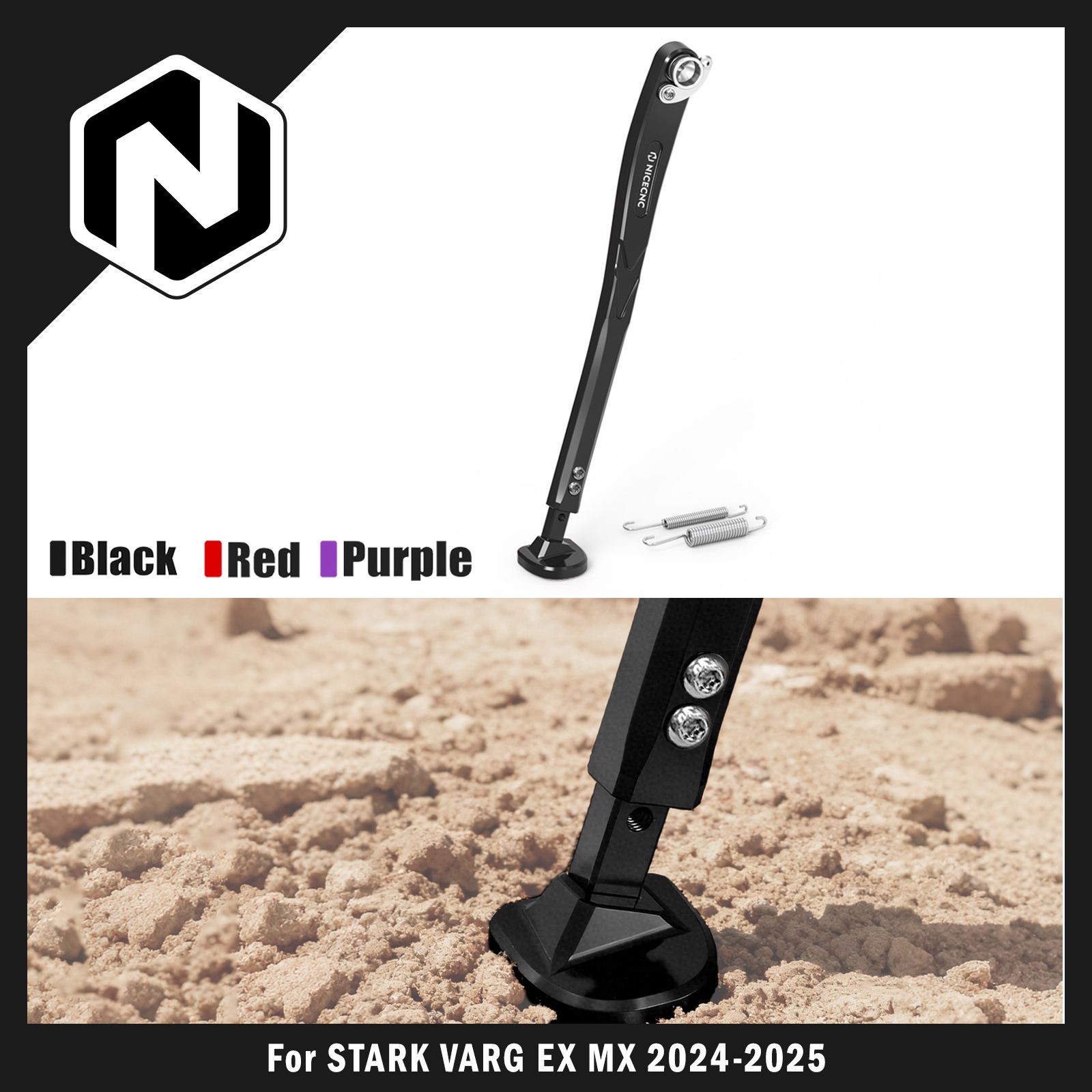 NICECNC Stark Varg EX MX 2024〜2025対応 調整式キックスタンド サイドスタンド アルミ製 電動ダートバイク用 22,338円