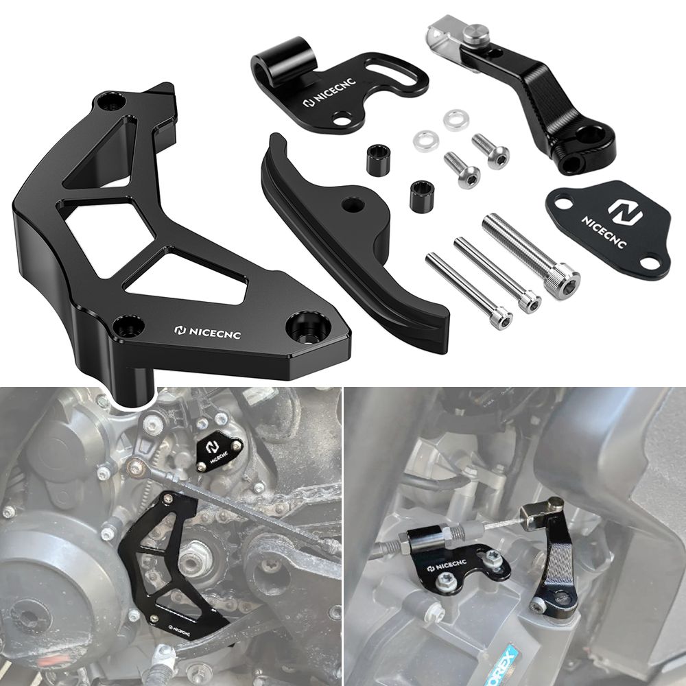 NICECNC KTM 790 890アドベンチャー S/R 790デューク 890デューク ハスクバーナ ノルデン901対応 スプロケットチェーンガード ギアセンサーカバー クラッチアームレバー