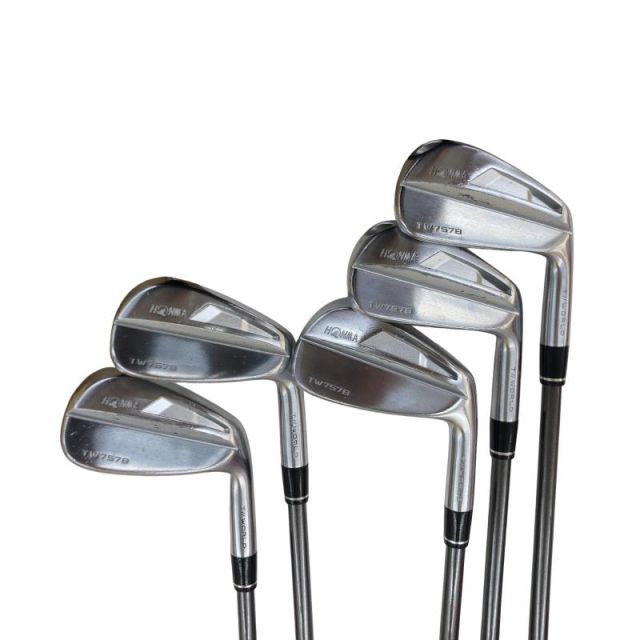 【中古】 本間ゴルフ TOUR WORLD TW757B 6S アイアンセット IR 純正特注シャフト (フレックスS) メンズ 男性用 右利き 右用 Cランク ゴルフクラブ