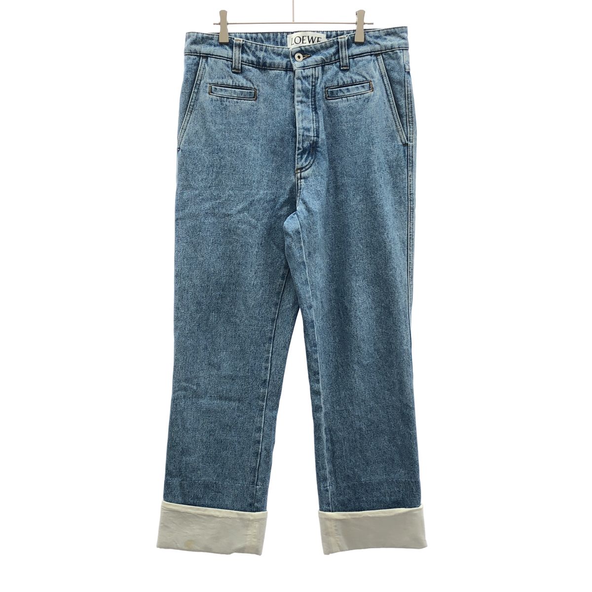 LOEWE ロエベ フィッシャーマンロールアップデニムパンツ S2292113IB インディゴ 38