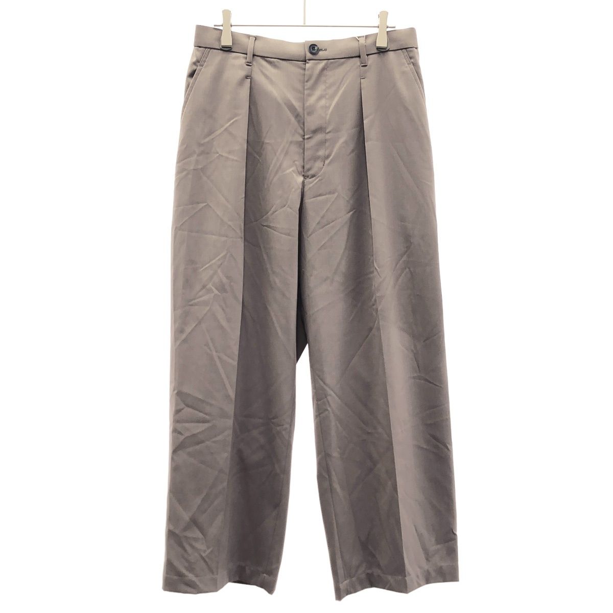MAISON SPECIAL メゾンスペシャル Wool Chambray Two-Tuck Wide Pants ウールシャンブレーワイドパンツ 11232461209 ブラウン系 1 6,923円
