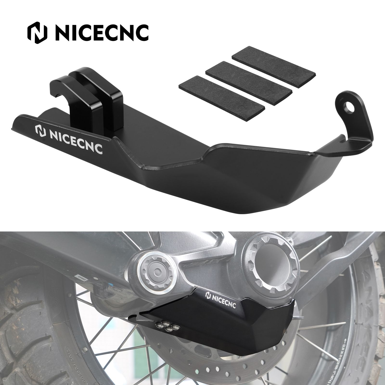 NICECNC BMW R1200GS R1200GSA 2013〜2018 R1250GS R1250GSA 2019〜2024対応 ファイナルドライブガード プロテクターカバー アルミ製