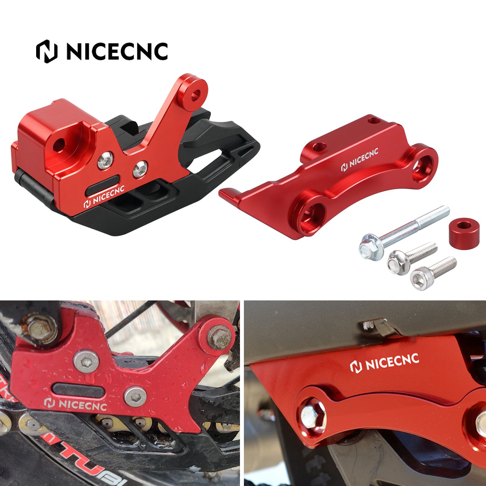 NICECNC ベータ RR125 RR200 RR250 RR300 RR350 RR390 RR430 RR450 RR480 2010〜2024 Xtrainer300 2015〜2024対応 スイングアームガード チェーンガイド アルミ製