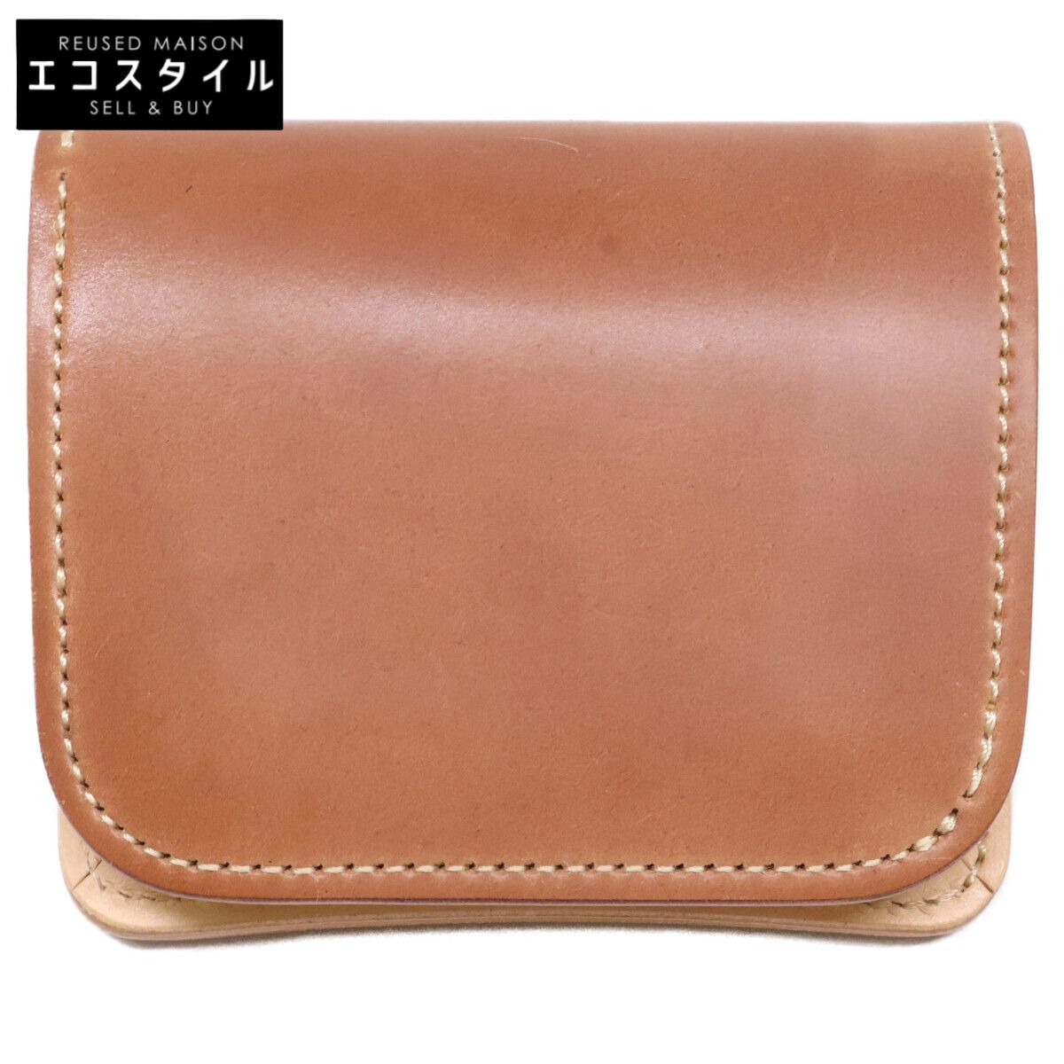 WILDSWANS　ワイルドスワンズ　【美品】CSS-CASA HC NTｘSD コードバン/サドルプルアップ 二つ折り財布（小銭入れあり）