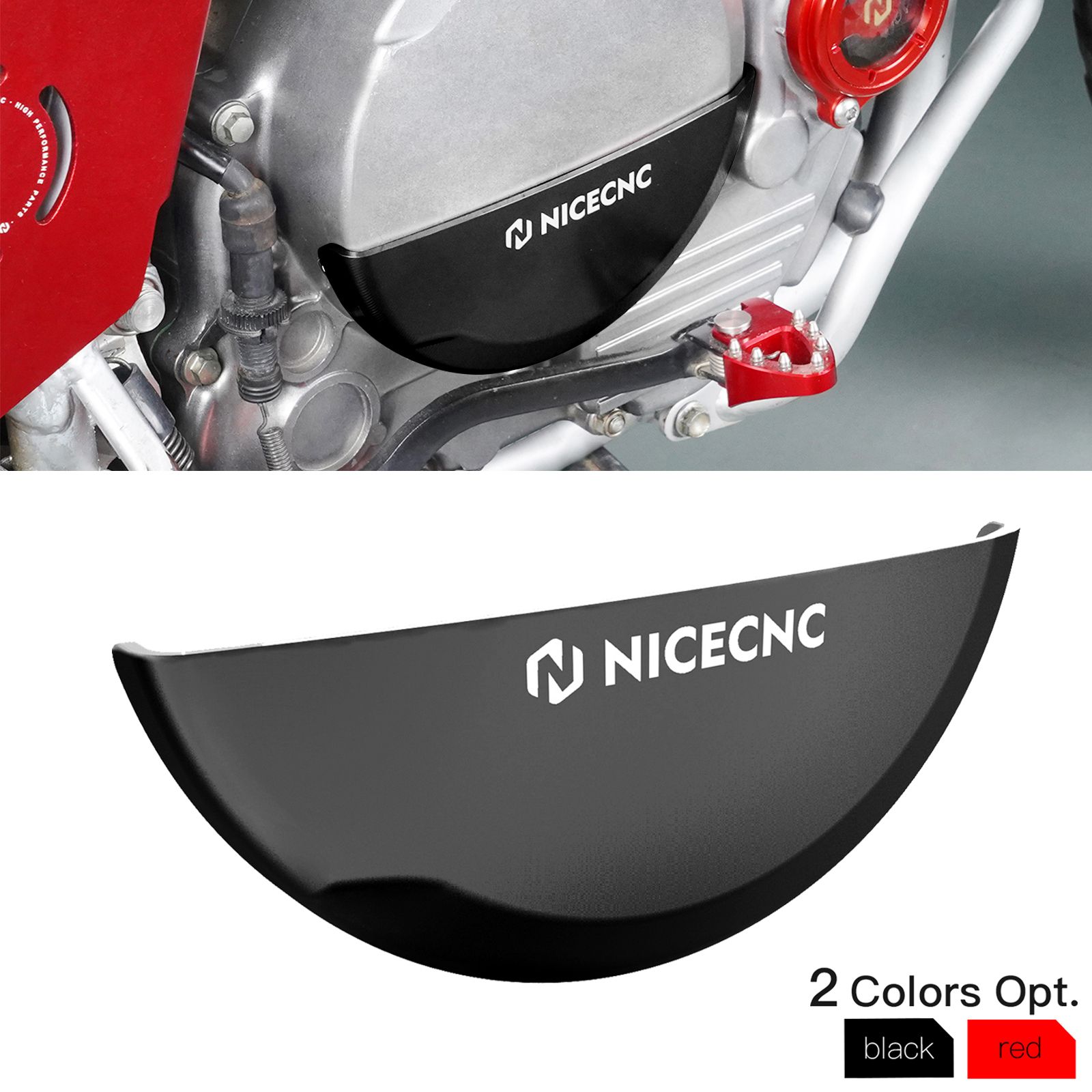 NICECNC ホンダ XR650L 1993〜2024対応 クラッチカバーガード ハーフカバープロテクター アルミ製