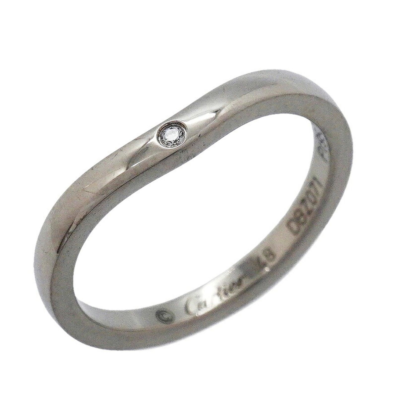 カルティエ(Cartier) カルティエ リング バレリーナ 3PD Pt950 プラチナ ダイヤモンド ＃48レディース