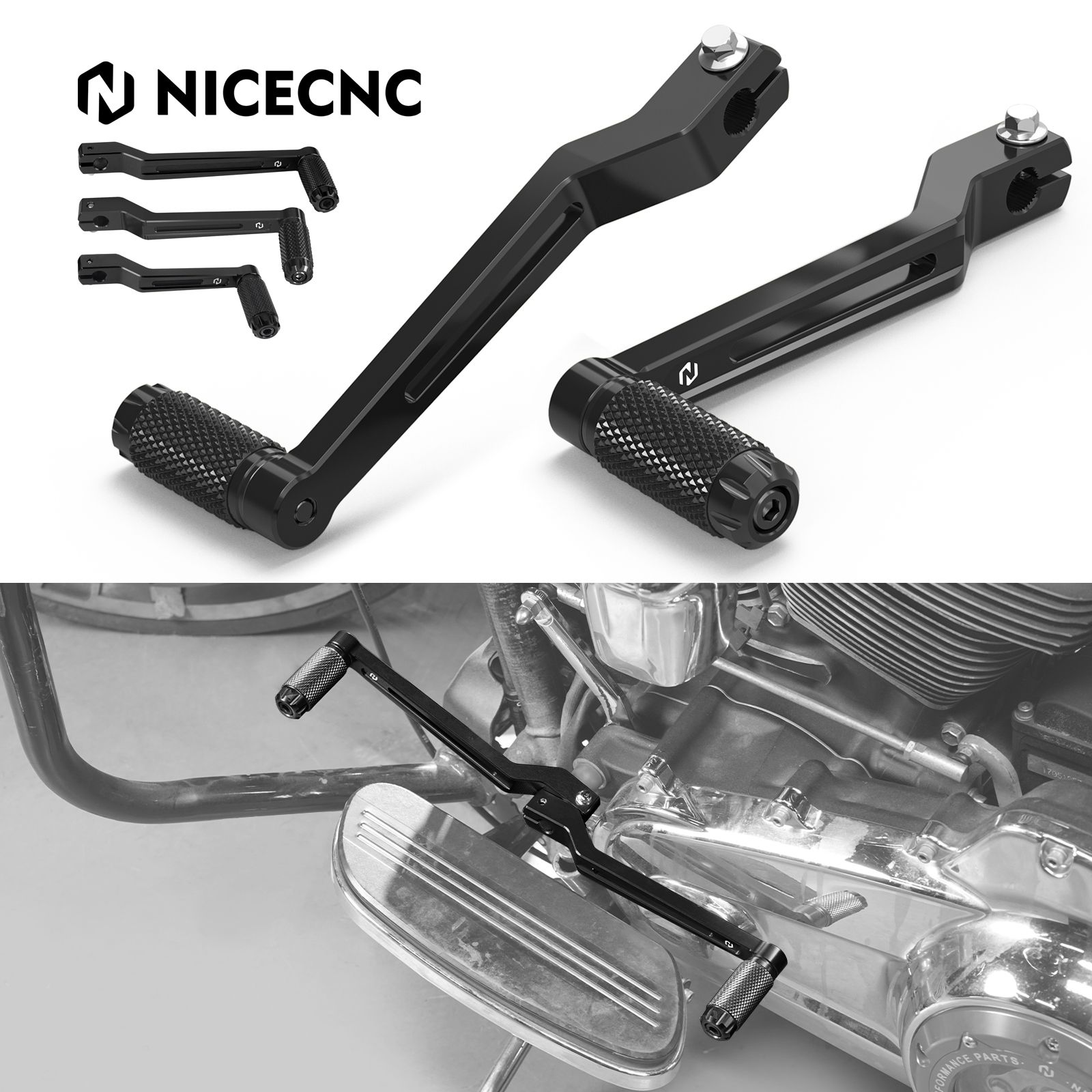 NICECNC ハーレー ロードグライド FLTRX CVO ストリートグライド FLHXSE 2015〜2024 ファットボーイ114 FLFBS 2018〜2024対応 ギアシフターレバー