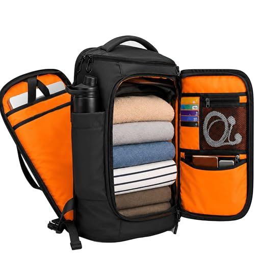 [AISFA] 旅行 リュック 35L-40L 機内持ち込み 自立型 ビジネスリュック 大容量 バックパック 17.3インチPC対応 180°開閉 撥水 多機能 リュックサック メンズ レディース 出張 通勤 通学 旅行 合宿pms afa75fb6