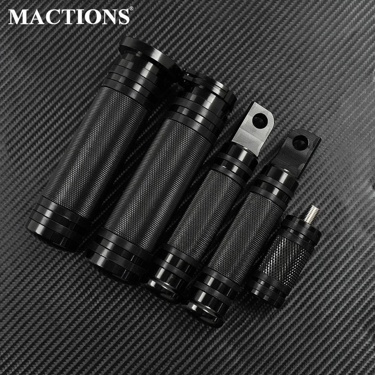 MACTIONS ハーレー ツーリング スポーツスター883 ソフテイル対応 フットレスト ハンドグリップ ビレットアルミ製