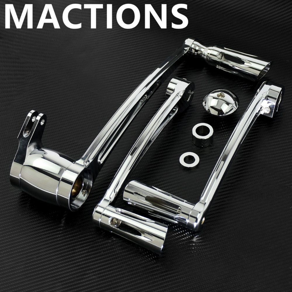 MACTIONS ハーレーツーリング 1997〜2016対応 ロードキング ストリートグライド FLTFLHX ブレーキアームキット シフターピン付き クローム