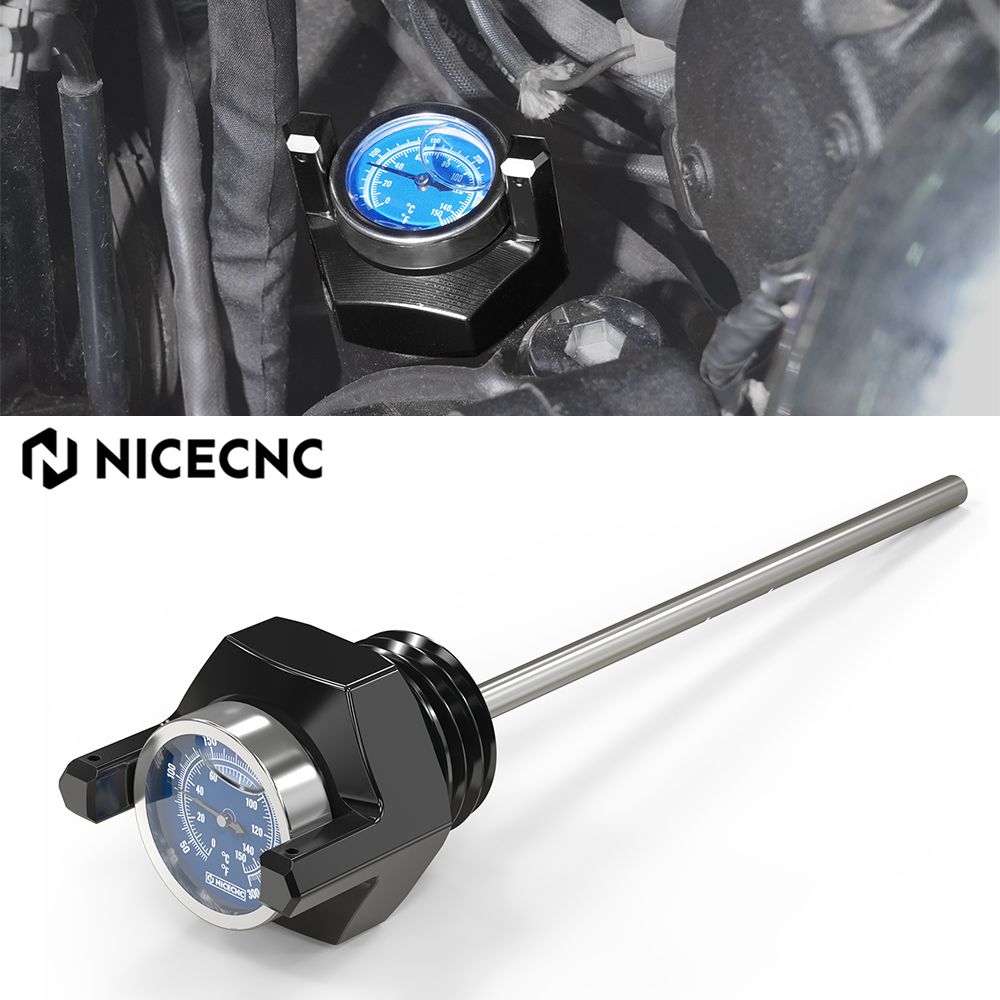NICECNC ハーレー ロードグライド ストリートグライドスペシャル ロードキング エレクトラグライドウルトラ リミテッド トライグライド対応 オイルディップスティック温度計付き