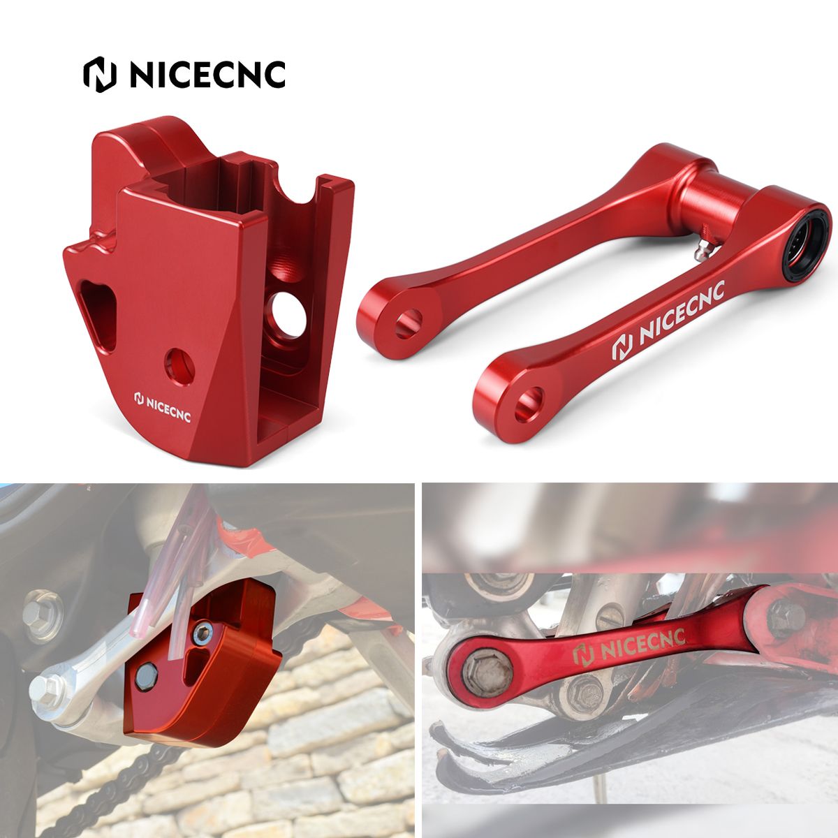 NICECNC ベータ RR250 RR300 RR350 RR390 RR430 2015〜2024対応 30mmローダウンリンクキット&リンケージガード