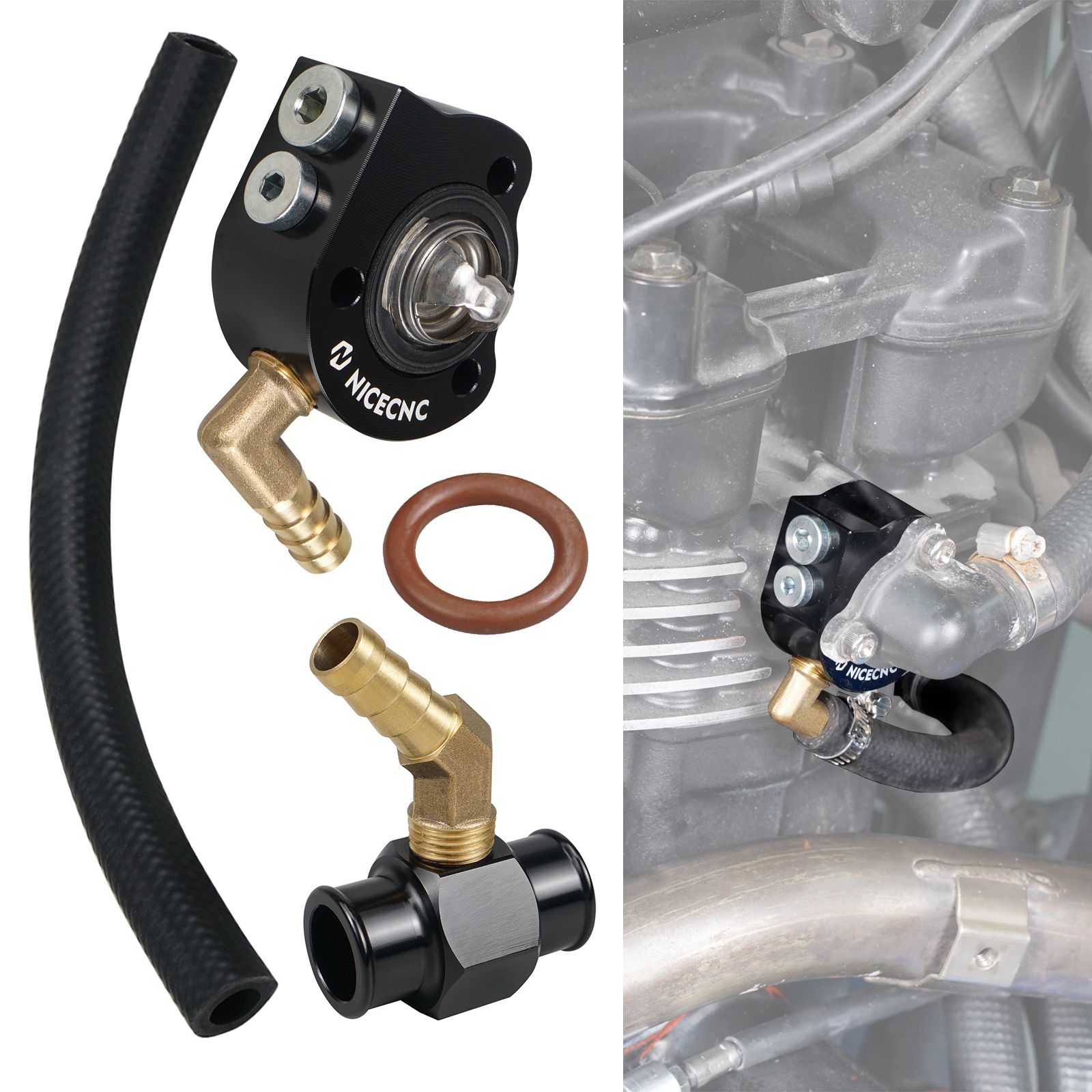 NICECNC カワサキ KLR650 1987〜2024対応 サーモスタットキット 冷却システム修正キット