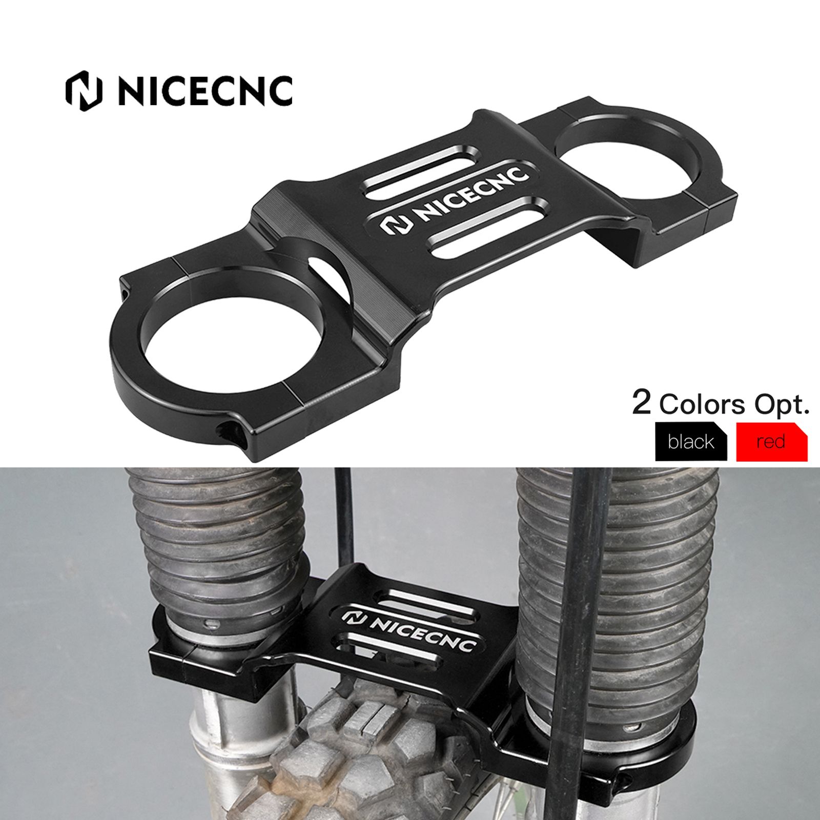 NICECNC ホンダ XR650L 1993〜2025対応 フォークブレース フォークスタビライザー アルミ製