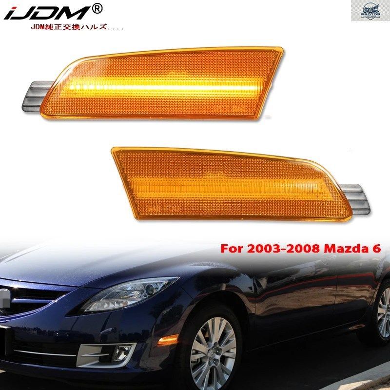 マツダ6 アテンザセダン GG1 フロントサイドマーカーランプ フェンダーライトアセンブリ アンバーウィンカーライト/ドライビングライト 200