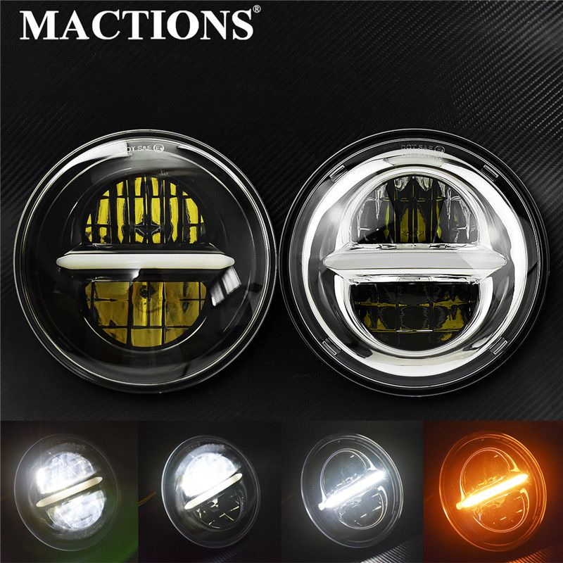MACTIONS ハーレー スポーツスター XL Dyna FXD ソフテイル ツーリング ロードグライド ストリートグライド対応 5.75インチ LEDヘッドライト