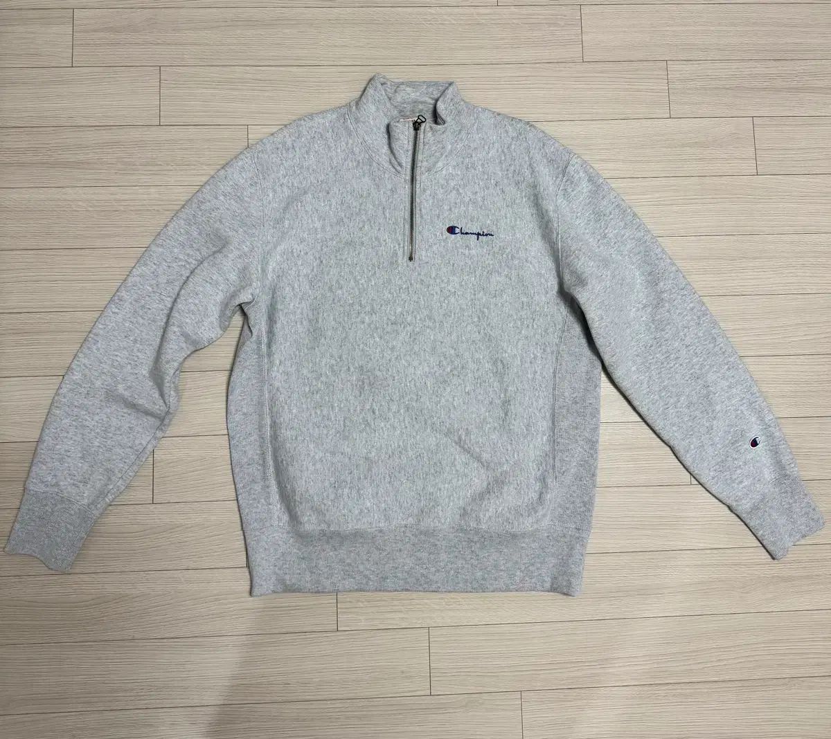 XL チャンピオン リバースウィーブ ハーフジップアップ スウェット グレー