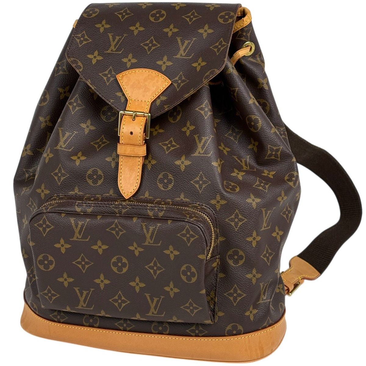 ルイ・ヴィトン Louis Vuitton モンスリGM バックパック デイパック リュック モノグラム ブラウン M51135 レディース 【中古】