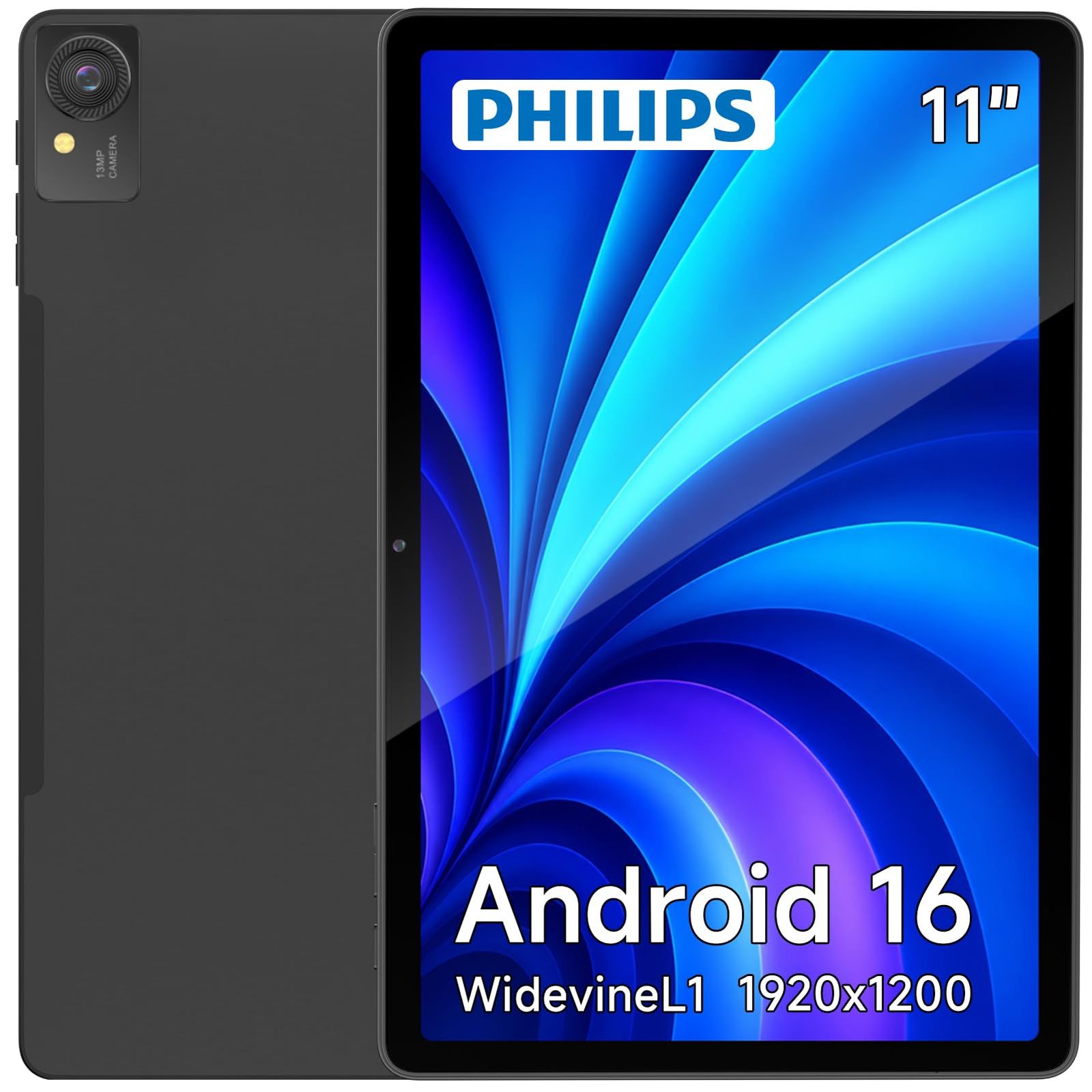 【PHILIPS タブレット T8015 国内正規品】11インチFHD/Widevine L1/Android 16/90Hzリフレッシュレート/MediaTek G99 (6nm)/6GB/128G
