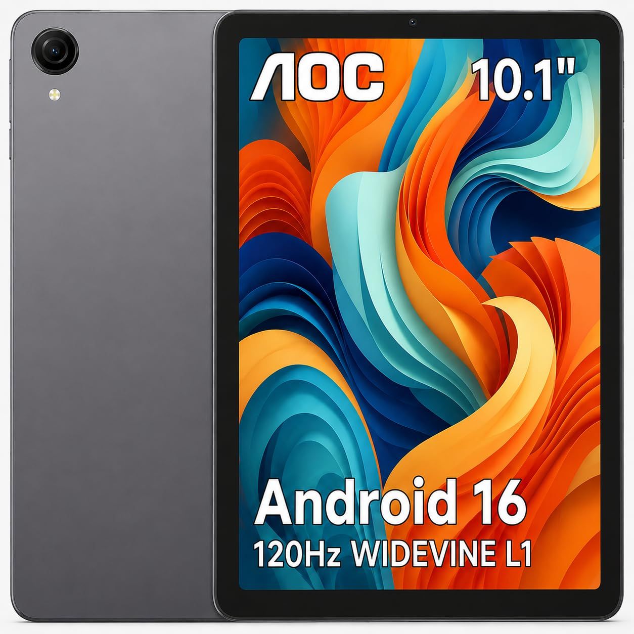 【AOC公式】 M10 タブレット 10インチ Wi-Fiモデル 最新Android 16搭載 120Hz高リフレッシュレート HD IPSディスプレイ Widevine L1対応 450nit高輝度