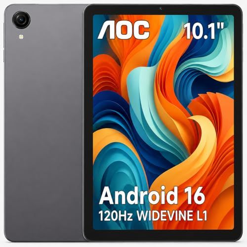 【AOC公式】 M10 タブレット 10インチ Wi-Fiモデル 最新Android 16搭載 120Hz高リフレッシュレート HD IPSディスプレイ Widevine L1対応 450nit高輝度