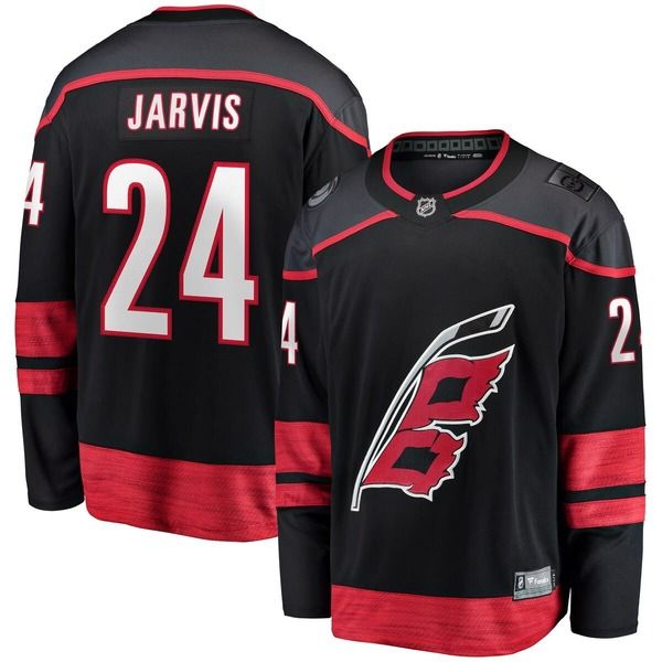 ファナティクス メンズ トップス シャツ ジャージー Mens Fanaticseth Jarvis Black Carolina Hurricanes Home Breakaway Jersey B