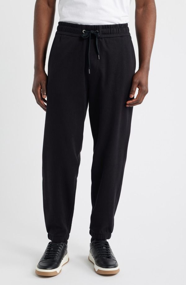ボス メンズ ボトムス カジュアルパンツ コットン ジョガーパンツ BOSS Locsin Cotton Joggers Black ブラック