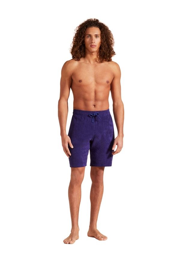 ヴィルブレクイン メンズ ボトムス ハーフパンツ・ショーツ パイル ショートパンツ Vilebrequin Mensolid Organic Terry Bermuda Shorts Minuit