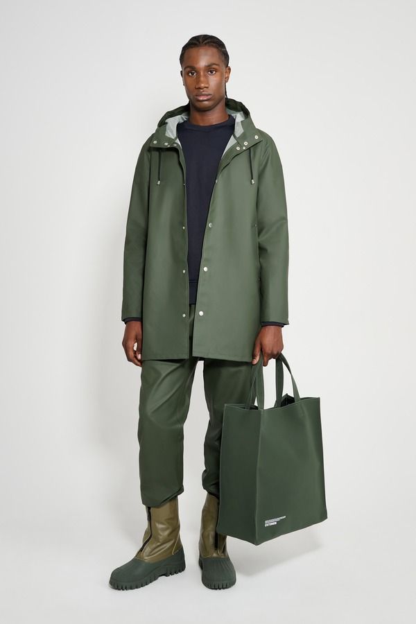ストゥッテルハイム レディース アウター ジャケット・ブルゾン コート Stutterheim Stockholm Lightweight Raincoat Green グリーン
