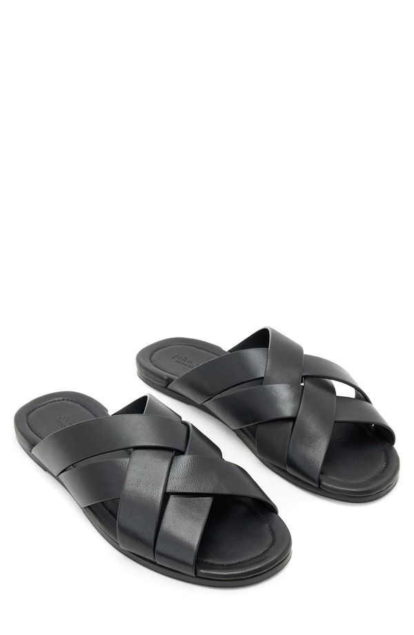 ジョンバルベイトス メンズ シューズ サンダル John Varvatos Merida Slide Sandal Black ブラック