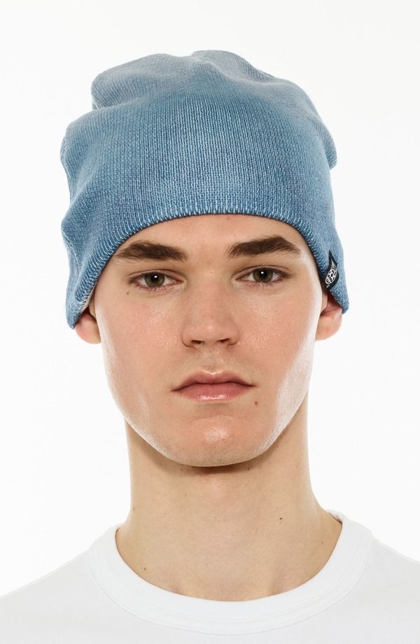 カルト オブ インディビジュアリティ メンズ アクセサリー 帽子 ロゴ Cult of Individuality Logo Patch Beanie Gradiant Blue Steel ブルー