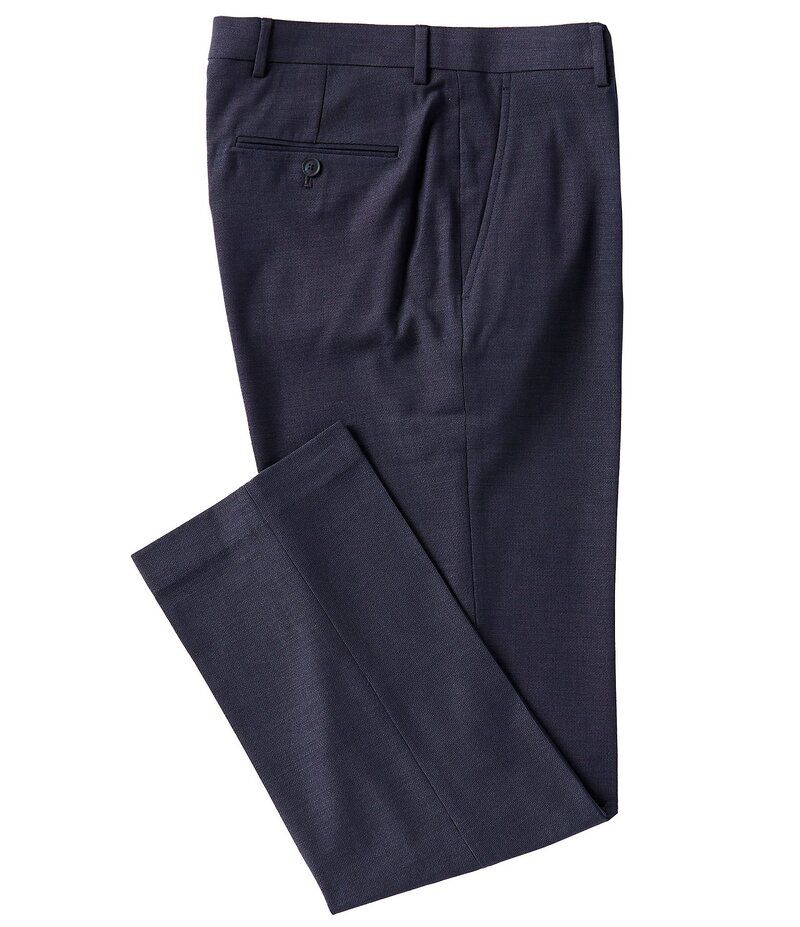 ペリーエリス メンズ ボトムス カジュアルパンツ パンツ Perry Ellis Premium Tailored Flat Front Birdseye PinDotted Dress Pants 17,136円