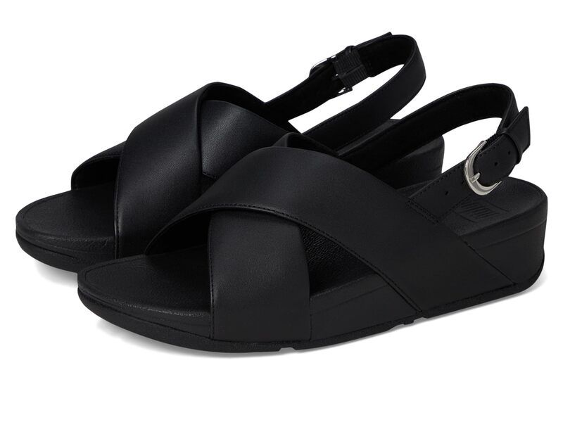 フィットフロップ レディース シューズ サンダル レザー FitFlop Lulu CrossBack Strap Sandals Leather Black ブラック