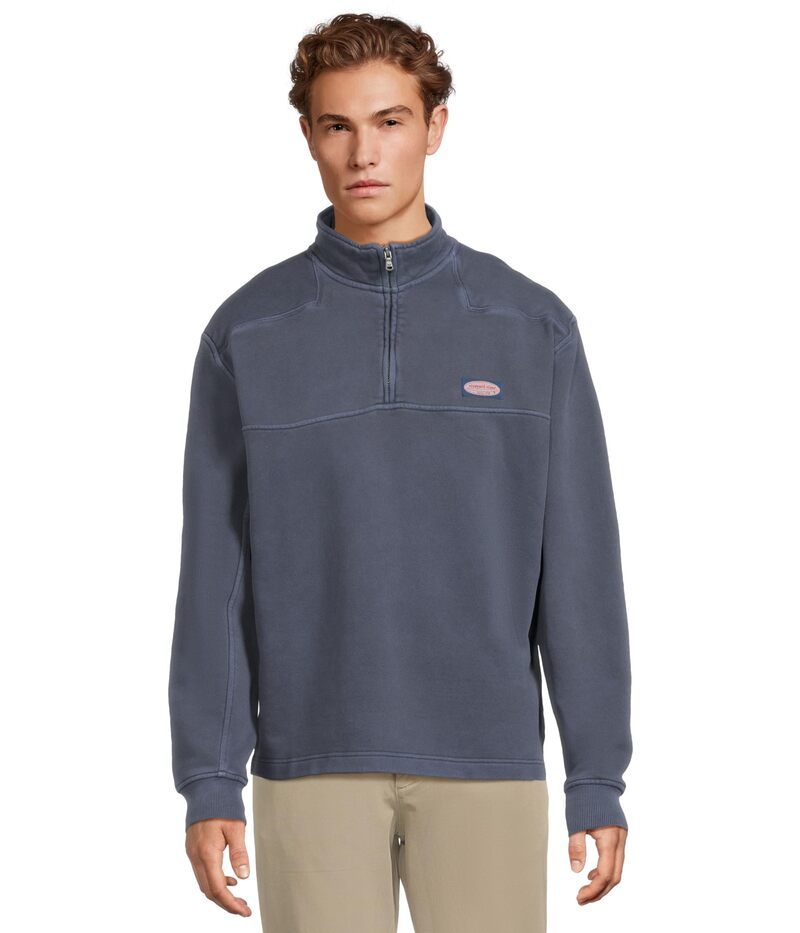 ヴァインヤードヴァインズ メンズ アウター パーカー・スウェット シャツ Vineyard Vines Garment Dyed Surf Shep Shirt Nautical Navy ネイビー