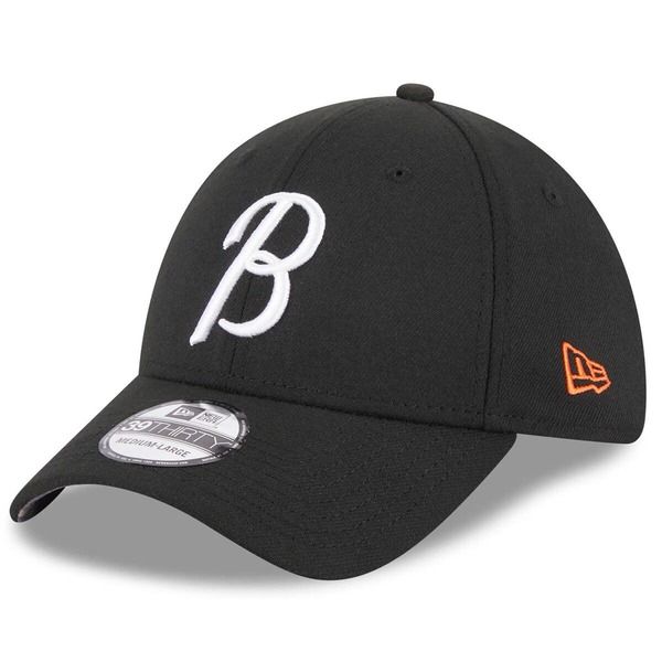 ニューエラ メンズ アクセサリー 帽子 Mens New Era Black Baltimore Orioles 2023 City Connect 39THIRTY Flex Fit Hat Bla