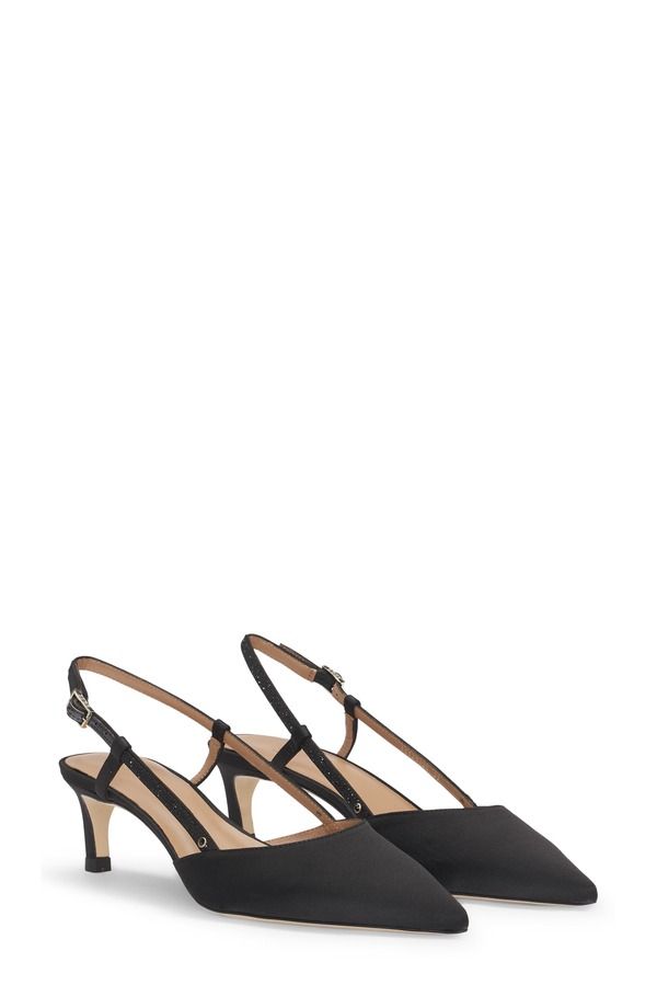 ボス レディース シューズ ヒール BOSS Janet Slingback Pointed Toe Kitten Heel Pump Black ブラック 55,680円