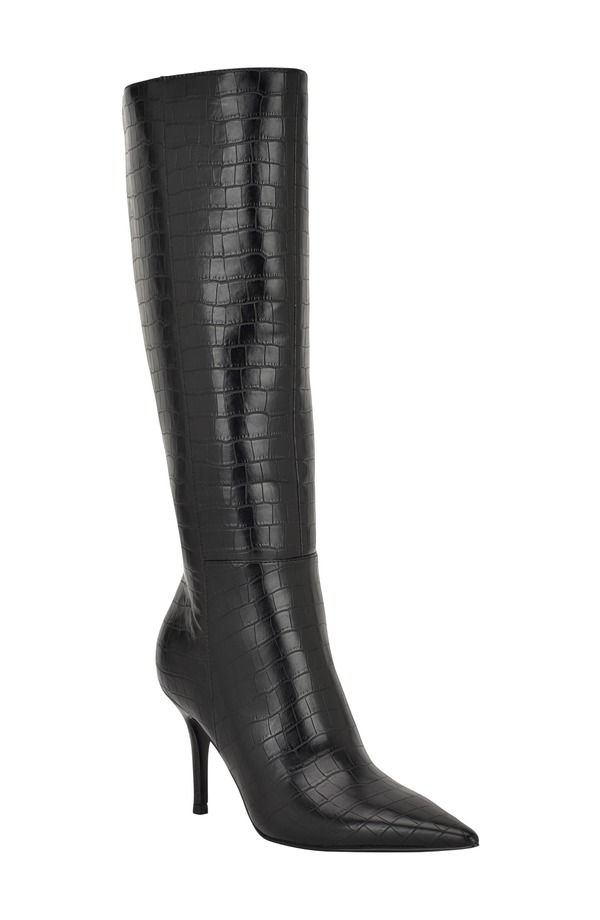 ゲス レディース シューズ ブーツ・レインブーツ GUESS Gressa Knee High Pointed Toe Boot Wide Width Available Black ブラック