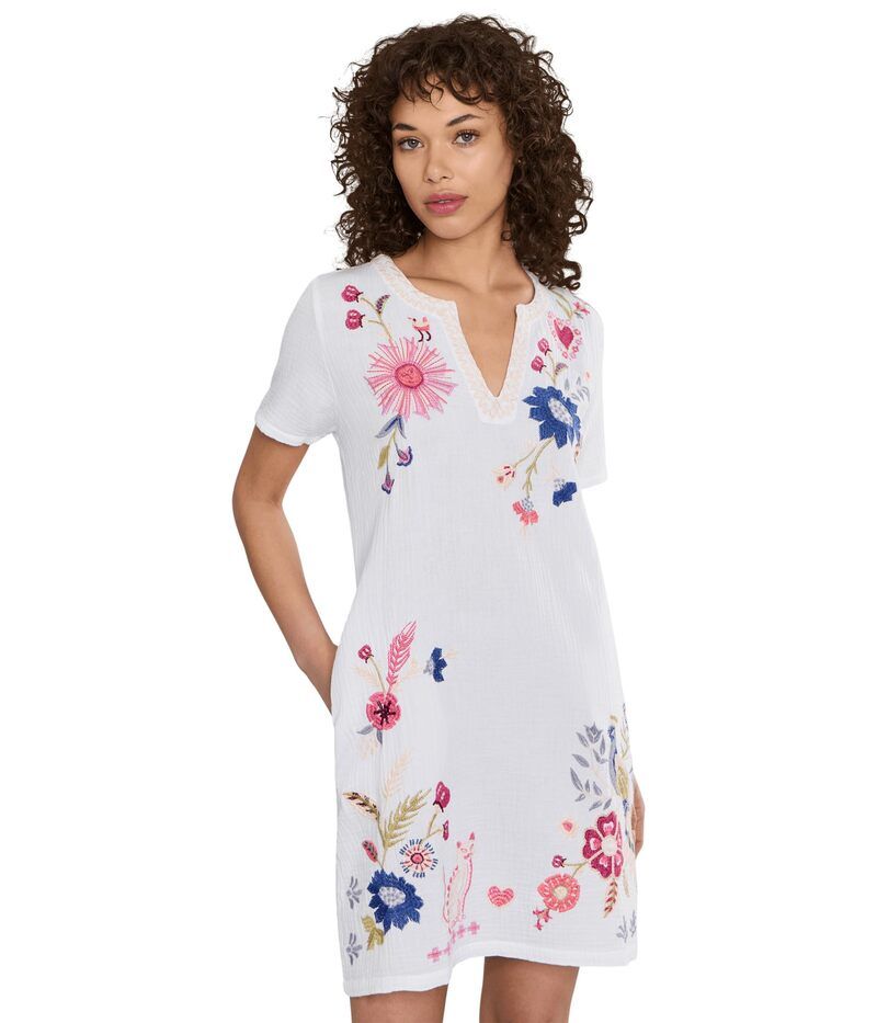 ジョニーワズ レディース トップス ワンピース Vネック Johnny Was Vneck Shift Dress Karissa White ホワイト 44,720円