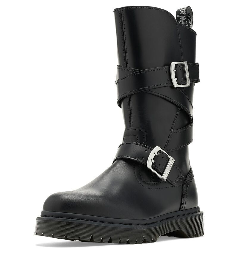 ドクターマーチン メンズ シューズ ブーツ・レインブーツ Dr Martens Anistone Strap Black ブラック