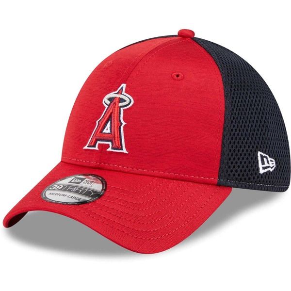 ニューエラ メンズ アクセサリー 帽子 Mens New Era Red Los Angeles Angels Neo 39THIRTY Flex Hat Red レッド