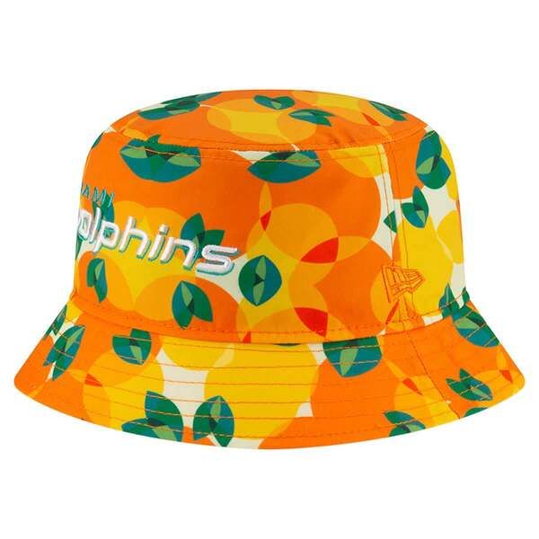 ニューエラ メンズ アクセサリー 帽子 Mens New Era Orange Miami Dolphins Citrus Bucket Hat Orange オレンジ 11,085円