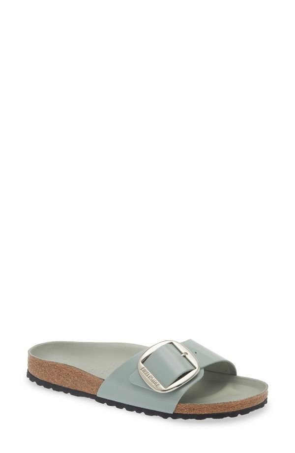 ビルケンシュトック レディース シューズ サンダル Birkenstock Madrid Big Buckle Slide Sandal Pure Sage High Shine セージ