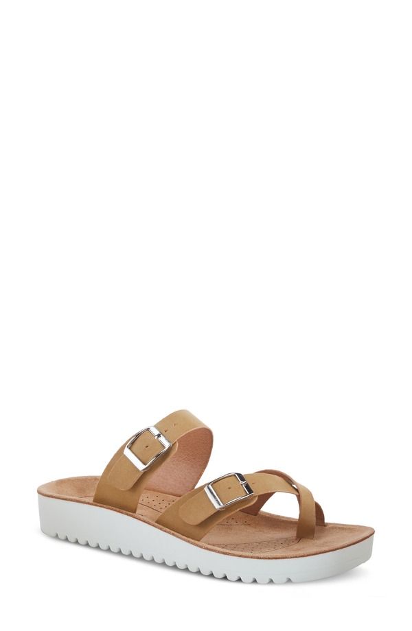 フレクサス レディース シューズ サンダル Flexus by Spring Step Bayside Wedge Slide Sandal Tan タン