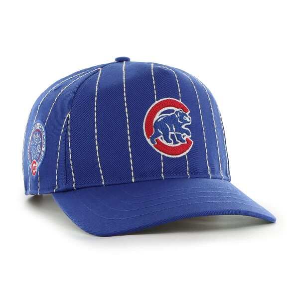 フォーティーセブン メンズ アクセサリー 帽子 Mens 47 x Rawlings Royal Chicago Cubs Pinstripe Hitch Adjustable Hat Royal