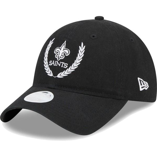 ニューエラ レディース アクセサリー 帽子 Womens New Era Black New Orleansaints Leaves 9TWENTY Adjustable Hat Black ブラック